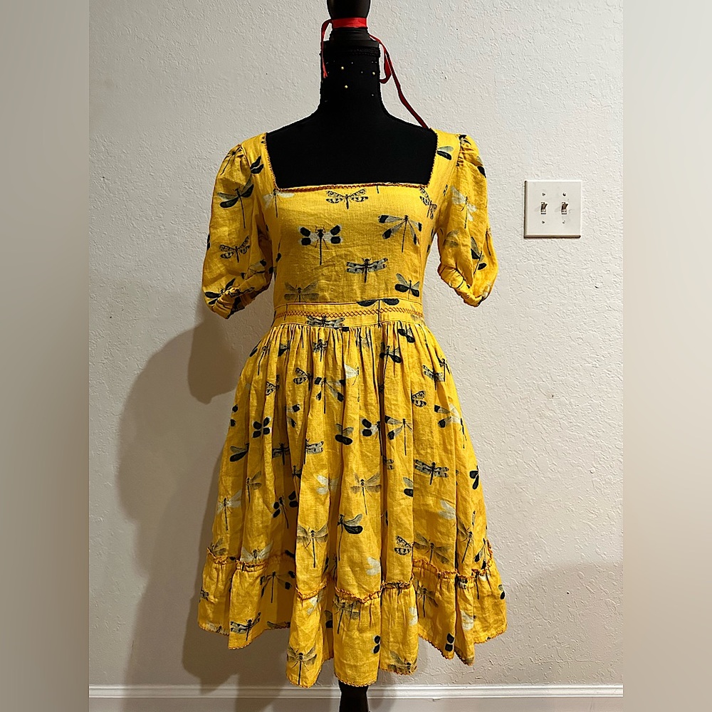 Gorgeous Auga Bendita Dragonfly print dress size Small